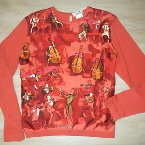 Magnificent Hermes "Concerto" silk pattern sweater